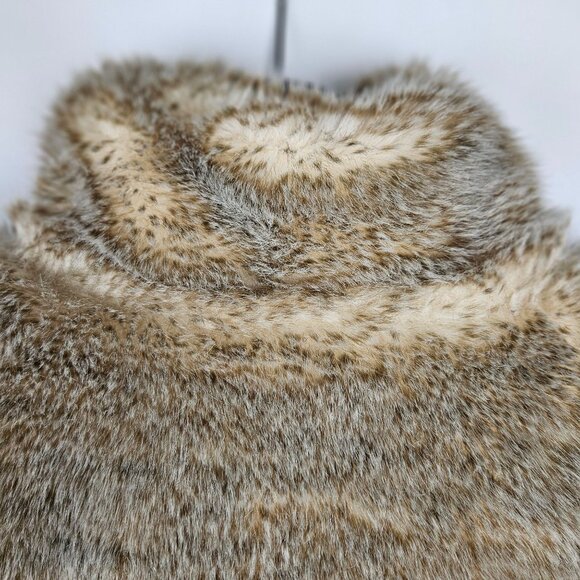 Vintage Gap Women's XL Vintage Reversible Zip Vest Faux Fur & Cotton Blend - Picture 6 of 11